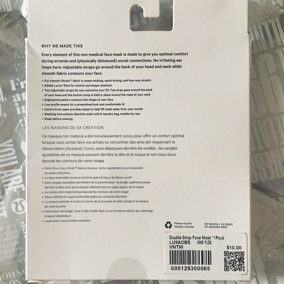 π Lululemon Face Mask π - Picture 3 of 3